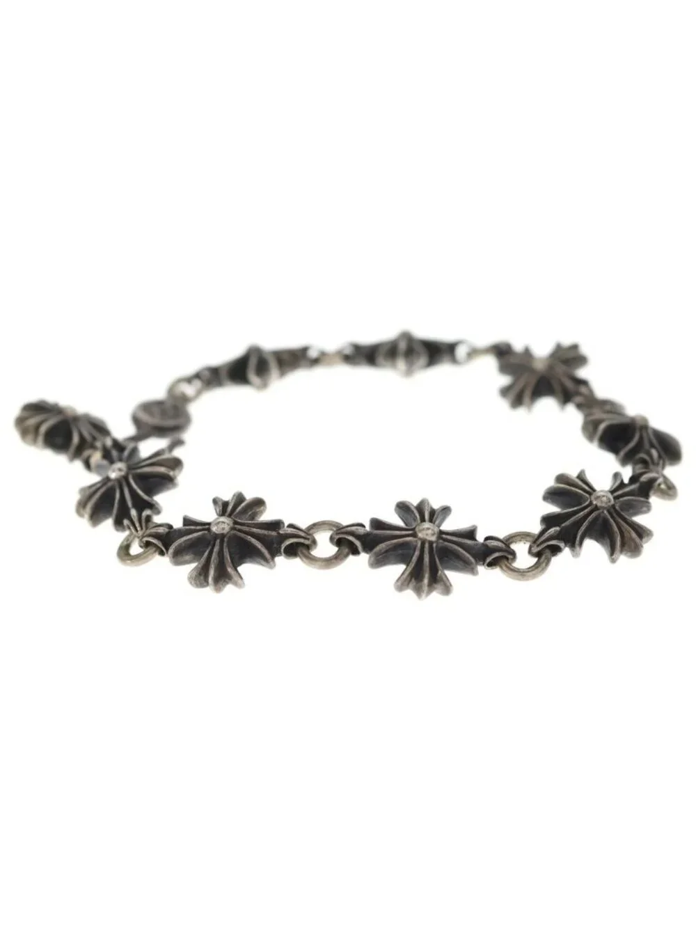 Chrome Hearts CO CH Plus Cutout Bracelet Silver